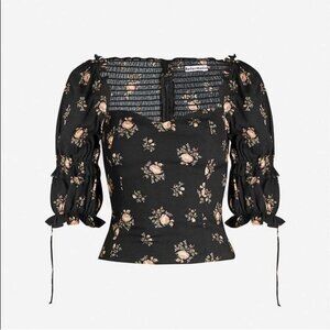 Reformation floral black top.